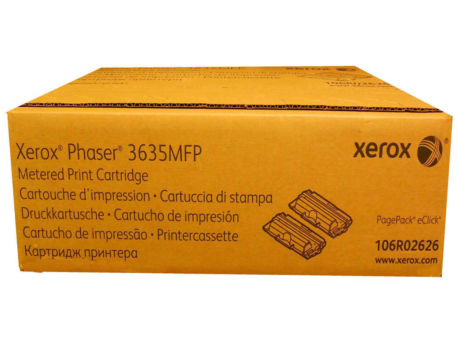 NEW ! Xerox 106R02626 Phaser 3635 Metered Black Toner Print Cartridge 2-Pack 